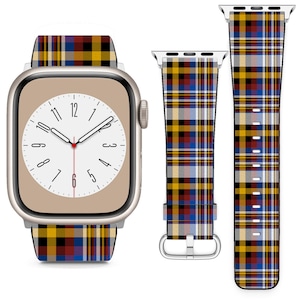 Checkered Tartan Plaid For Apple Watch Band iWatch Strap For Series SE 9 8 7 6 5 4 3 2 1 Ultra, 38mm 40mm 41mm 42mm 44mm 45mm 49mm