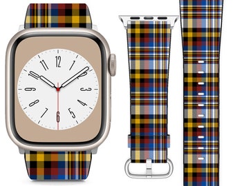 Checkered Tartan Plaid For Apple Watch Band iWatch Strap For Series SE 9 8 7 6 5 4 3 2 1 Ultra, 38mm 40mm 41mm 42mm 44mm 45mm 49mm