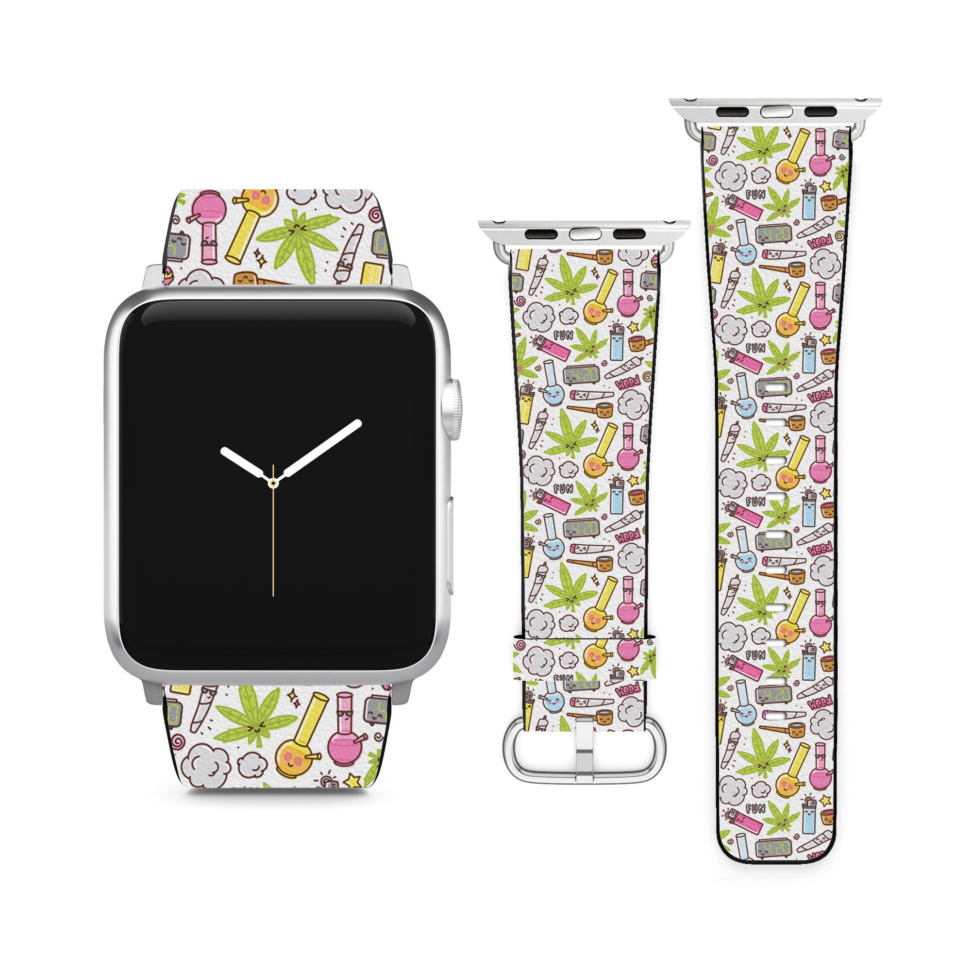 Fashion包包手机壳- LV leather strap Apple Watch strap 38 (40