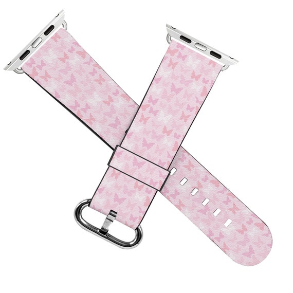 Pastel Pink Butterfly Theme for Apple Watch Band Iwatch  display picture 3