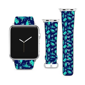 Kids Dinosaur Print For Apple Watch Band iWatch Strap For Series SE 9 8 7 6 5 4 3 2 1 Ultra, 38mm 40mm 41mm 42mm 44mm 45mm 49mm