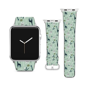 Giraffe Roaming Design For Apple Watch Band iWatch Strap For Series SE 9 8 7 6 5 4 3 2 1 Ultra, 38mm 40mm 41mm 42mm 44mm 45mm 49mm
