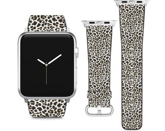 Leopard Pattern For Apple Watch Band iWatch Strap For Series SE 9 8 7 6 5 4 3 2 1 Ultra, 38mm 40mm 41mm 42mm 44mm 45mm 49mm