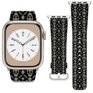 Ornamental Skull Design For Apple Watch Band iWatch Strap For Series SE 8 7 6 5 4 3 2 1 Ultra, 38mm 40mm 41mm 42mm 44mm 45mm 49mm