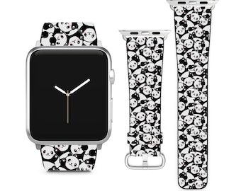 Tema de panda fofo para pulseira Apple Watch iWatch para série SE 9 8 7 6 5 4 3 2 1 Ultra, 38 mm 40 mm 41 mm 42 mm 44 mm 45 mm 49 mm