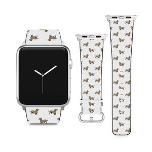 Tema de cachorro Dachshund para pulseira Apple Watch iWatch para série SE 9 8 7 6 5 4 3 2 1 Ultra, 38 mm 40 mm 41 mm 42 mm 44 mm 45 mm 49 mm