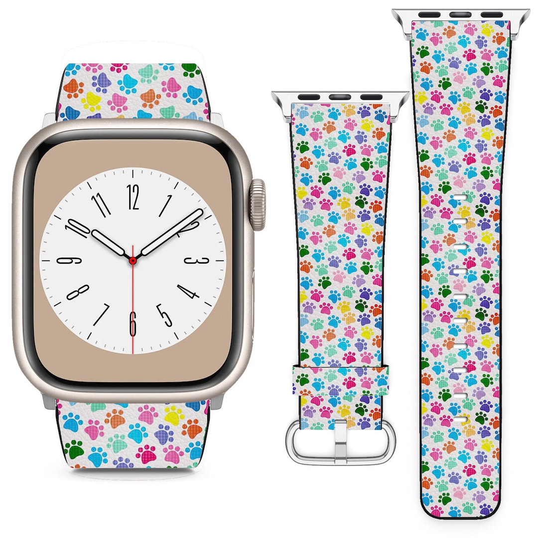 Dog Footprint Theme for Apple Watch Band Iwatch Strap for Series SE 9 8 ...