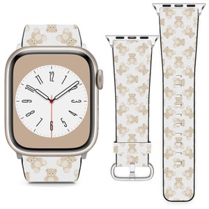 Adorable Teddy Bear For Apple Watch Band iWatch Strap For Series SE 9 8 7 6 5 4 3 2 1 Ultra, 38mm 40mm 41mm 42mm 44mm 45mm 49mm