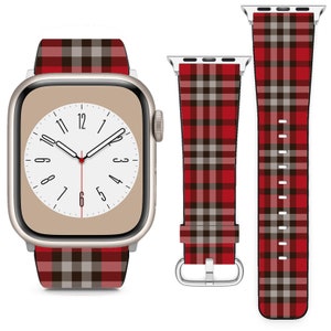 Plaid Scottish Pattern For Apple Watch Band iWatch Strap For Series SE 9 8 7 6 5 4 3 2 1 Ultra, 38mm 40mm 41mm 42mm 44mm 45mm 49mm