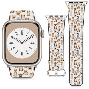 Pasek do zegarka Apple Watch z motywem psa z kreskówek Pasek do zegarka iWatch do serii SE 8 7 6 5 4 3 2 1 Ultra, 38 mm 40 mm 41 mm 42 mm 44 mm 45 mm 49 mm