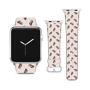 Design de caminhão de bombeiros para apple watch band iwatch, pulseira para série se 9 8 7 6 5 4 3 2 1 ultra, 38mm 40mm 41mm 42mm 44mm 45mm 49mm