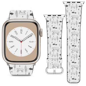 Polar Bear Design For Apple Watch Band iWatch Strap For Series SE 9 8 7 6 5 4 3 2 1 Ultra, 38mm 40mm 41mm 42mm 44mm 45mm 49mm