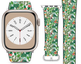Beautiful Cacti Theme For Apple Watch Band iWatch Strap For Series SE 8 7 6 5 4 3 2 1 Ultra, 38mm 40mm 41mm 42mm 44mm 45mm 49mm
