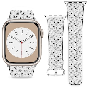 Design de buldogue francês para apple watch band iwatch, pulseira para série se 9 8 7 6 5 4 3 2 1 ultra, 38mm 40mm 41mm 42mm 44mm 45mm 49mm