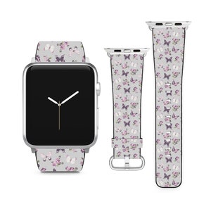 Pastel Butterfly Design For Apple Watch Band iWatch Strap For Series SE 9 8 7 6 5 4 3 2 1 Ultra, 38mm 40mm 41mm 42mm 44mm 45mm 49mm