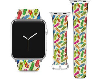 Flip Flop Design Theme For Apple Watch Band iWatch Strap For Series SE 9 8 7 6 5 4 3 2 1 Ultra, 38mm 40mm 41mm 42mm 44mm 45mm 49mm