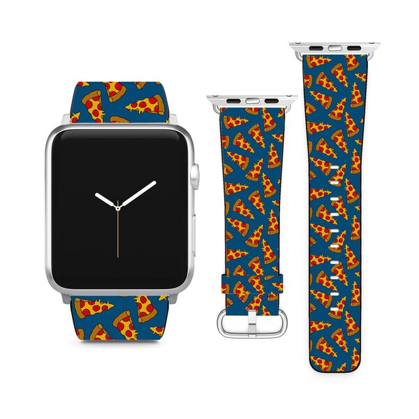Pepperoni Pizza Theme For Apple Watch Band iWatch Strap For Series SE 9 8 7 6 5 4 3 2 1 Ultra, 38mm 40mm 41mm 42mm 44mm 45mm 49mm
