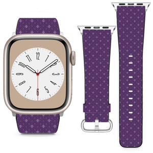Design de flor de lis para pulseira de relógio Apple iWatch para série SE 9 8 7 6 5 4 3 2 1 Ultra, 38 mm 40 mm 41 mm 42 mm 44 mm 45 mm 49 mm
