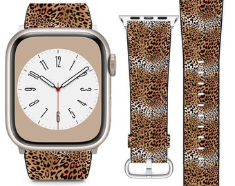 Leopard Print Pattern For Apple Watch Band iWatch Strap For Series SE 9 8 7 6 5 4 3 2 1 Ultra, 38mm 40mm 41mm 42mm 44mm 45mm 49mm