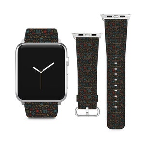 Science Chemistry Math Theme For Apple Watch Band iWatch Strap For Series SE 9 8 7 6 5 4 3 2 1 Ultra, 38mm 40mm 41mm 42mm 44mm 45mm 49mm
