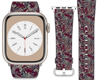 Paisley Pattern Design For Apple Watch Band iWatch Strap For Series SE 9 8 7 6 5 4 3 2 1 Ultra, 38mm 40mm 41mm 42mm 44mm 45mm 49mm