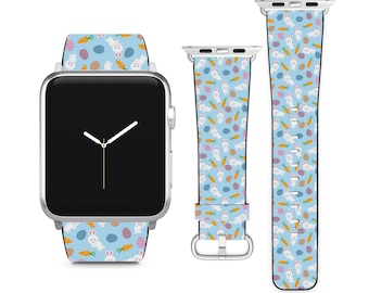 Tema do coelhinho da Páscoa para Apple Watch Band iWatch Strap para série SE 8 7 6 5 4 3 2 1 Ultra, 38mm 40mm 41mm 42mm 44mm 45mm 49mm