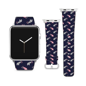 Elephant Playing With Water For Apple Watch Band iWatch Strap For Series SE 9 8 7 6 5 4 3 2 1 Ultra, 38mm 40mm 41mm 42mm 44mm 45mm 49mm