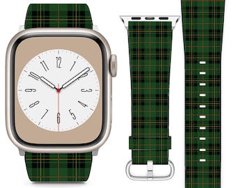 Clan Forbes Plaid Pattern For Apple Watch Band iWatch Strap For Series SE 9 8 7 6 5 4 3 2 1 Ultra, 38mm 40mm 41mm 42mm 44mm 45mm 49mm
