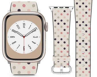 Beige Polka Dot Design For Apple Watch Band iWatch Strap For Series SE 8 7 6 5 4 3 2 1 Ultra, 38mm 40mm 41mm 42mm 44mm 45mm 49mm