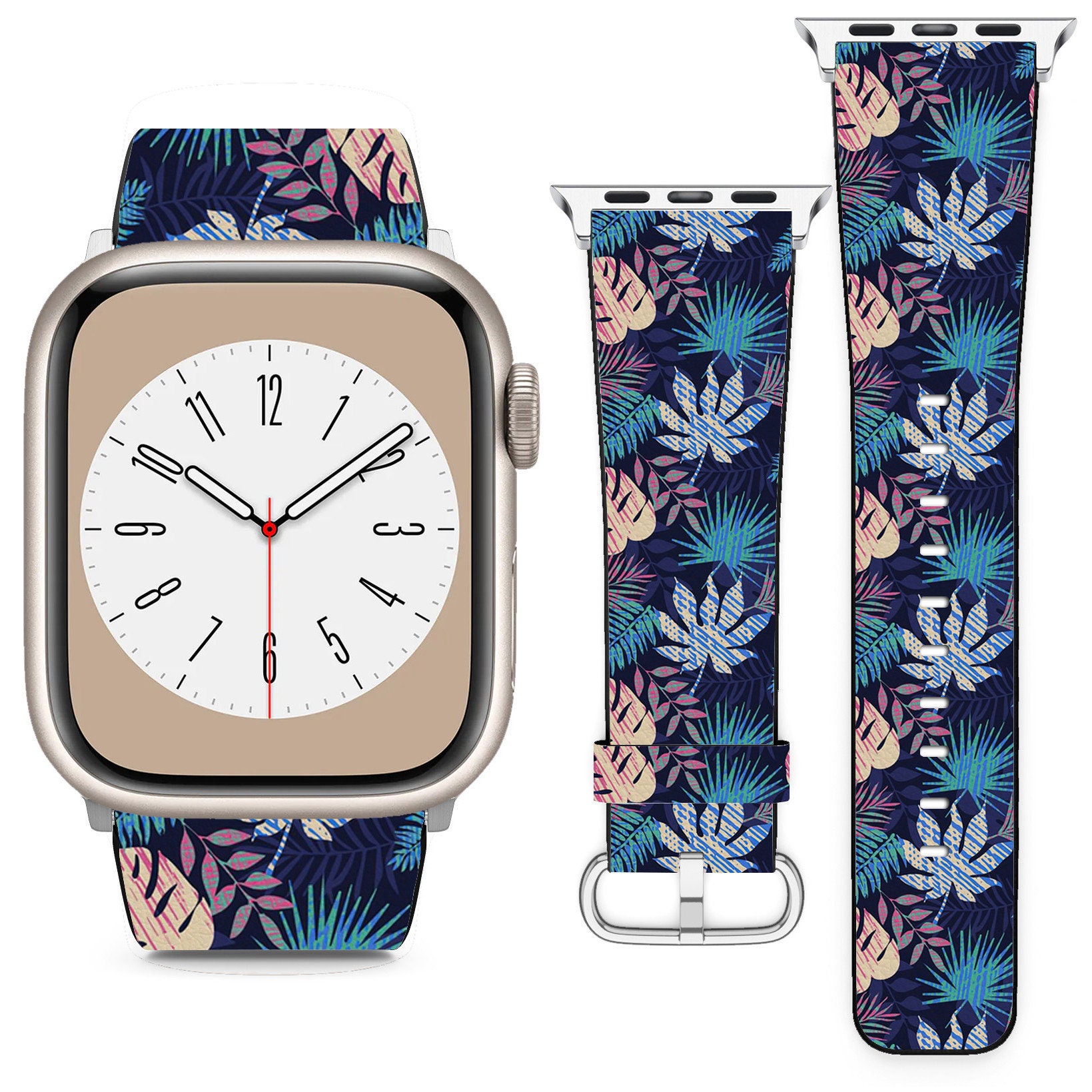 Tropical Leaves Design for Apple Watch Band Iwatch Strap for Series SE ...
