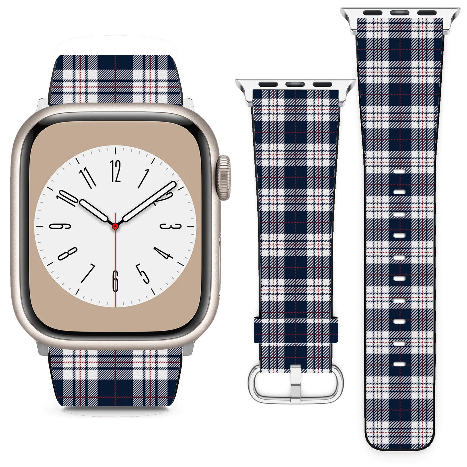 Blue plaid apple watch band hotsell