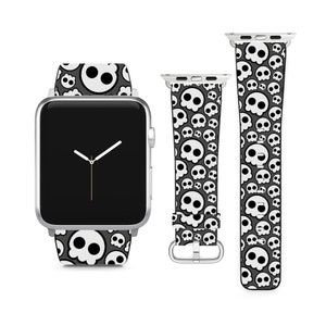 Emo Ghost Print For Apple Watch Band iWatch Strap For Series SE 9 8 7 6 5 4 3 2 1 Ultra, 38mm 40mm 41mm 42mm 44mm 45mm 49mm