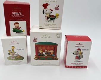 Hallmark Keepsake Peanuts Snoopy Christmas Ornaments Set