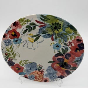 Anthropologie Art Pottery Sissinghurst Castle Estudio Flores Dinner Plate 10.5” image 2