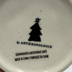 Anthropologie Cozy Home Red Village Rooftop Lid Christmas Coffee Tea Mug Rare image 10
