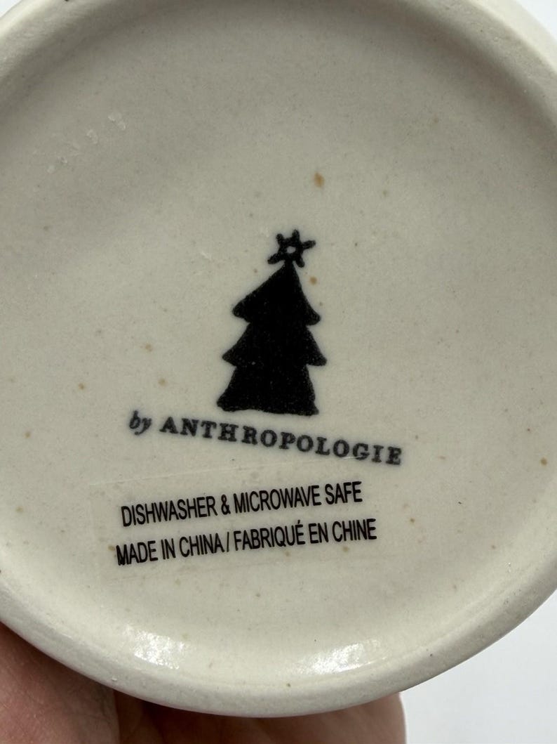 Anthropologie Cozy Home Red Village Rooftop Lid Christmas Coffee Tea Mug Rare image 10