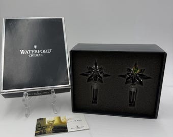 Waterford Crystal Austria congratulations Stopper Star Set 2 Boxed COA
