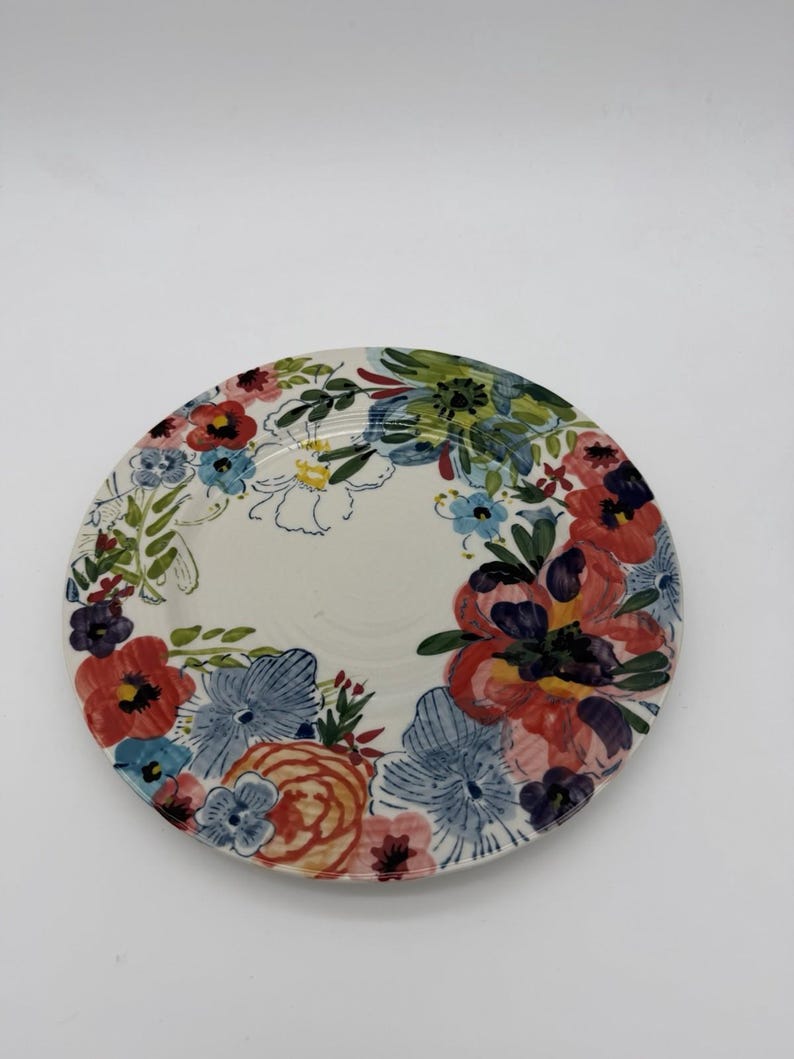 Anthropologie Art Pottery Sissinghurst Castle Estudio Flores Dinner Plate 10.5” image 9