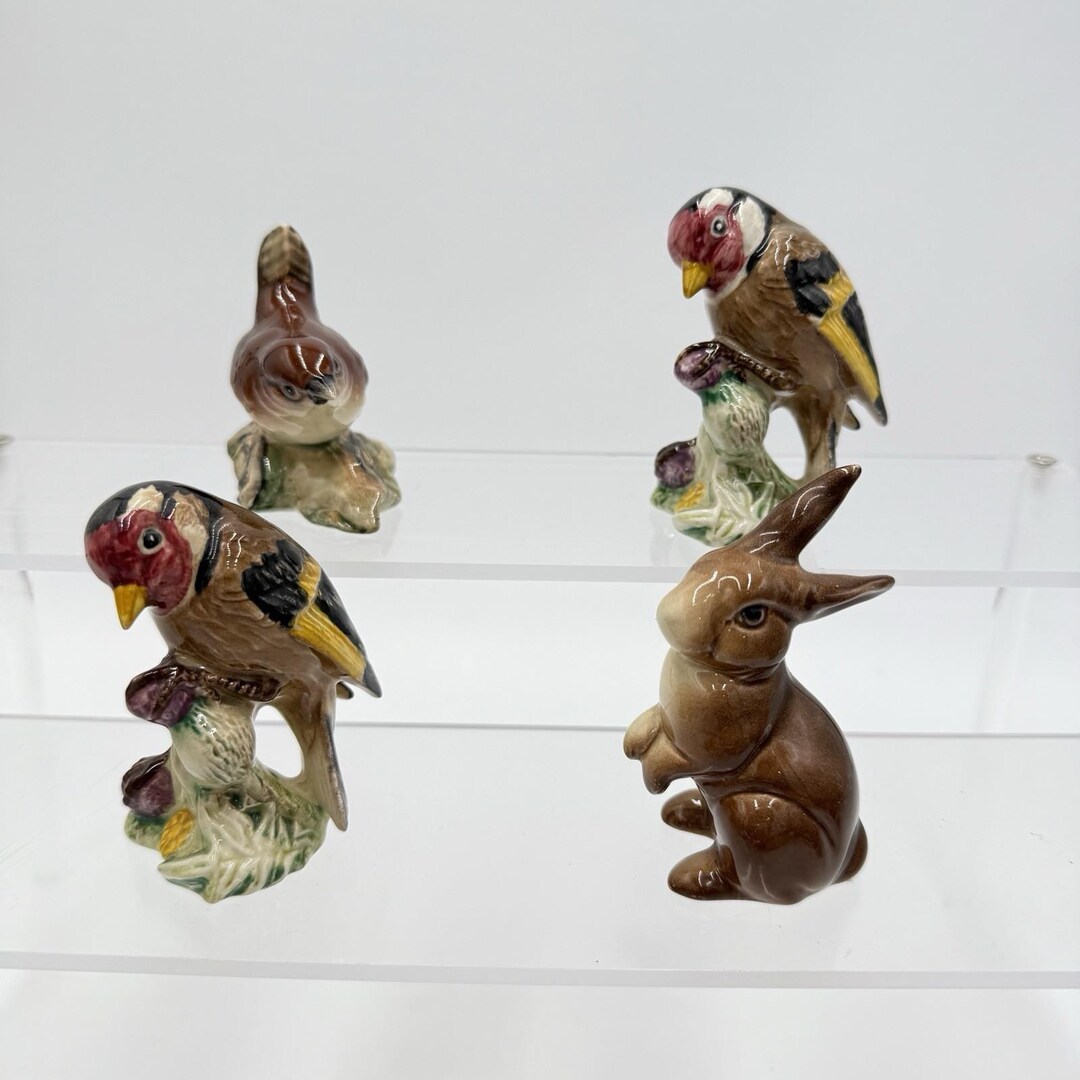 ヴィンテージ ベスウィック イングランド 磁器 置物 セット ゴールド