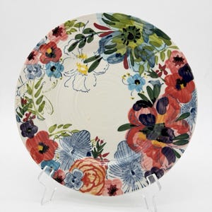 Anthropologie Art Pottery Sissinghurst Castle Estudio Flores Dinner Plate 10.5” image 3