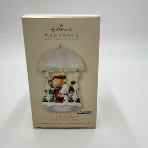 ヴィンテージ　ピーナッツ　スヌーピー　オーナメント　フィギュア　クリスマス PEANUTS ピーナッツ スヌーピー スウィングオーナメント BOX 全