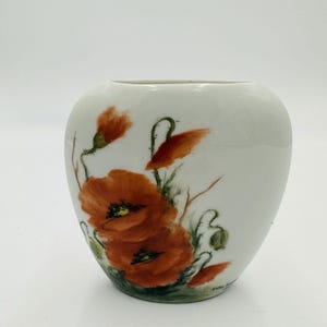 Svendsen’s Miniature Vase Floral Blossom Hand Painted Signed Home Decor Designs