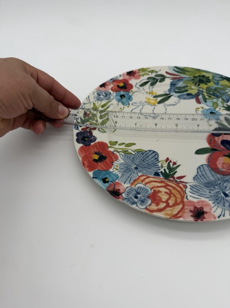 Anthropologie Art Pottery Sissinghurst Castle Estudio Flores Dinner Plate 10.5” image 8