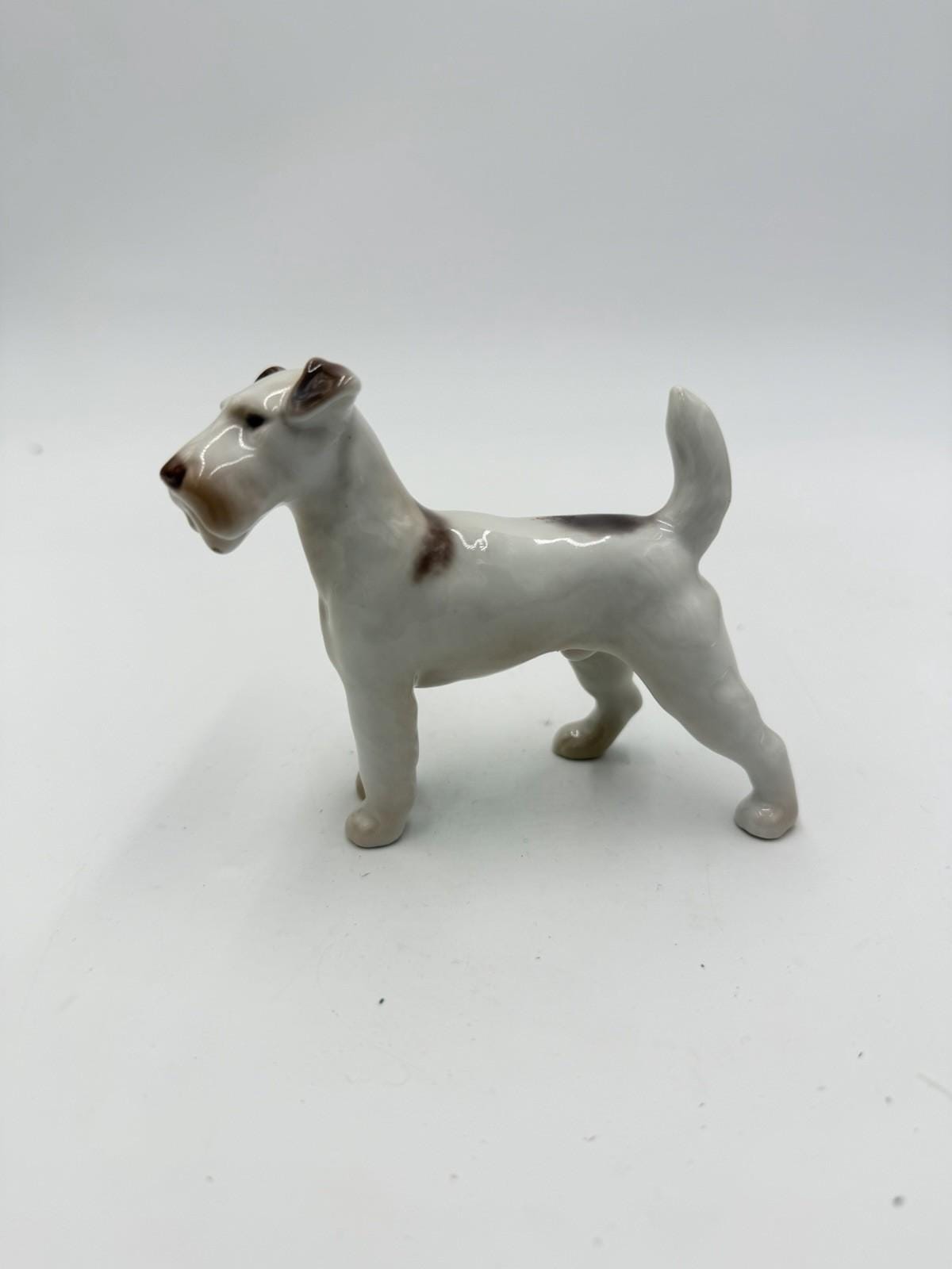Bing & Grondahl Denmark Porcelain Wire Fox Terrier Glossy Dog