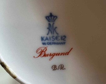 Kaiser Germany Vase & Bells Set Vintage Porcelain Floral 3 Pieces