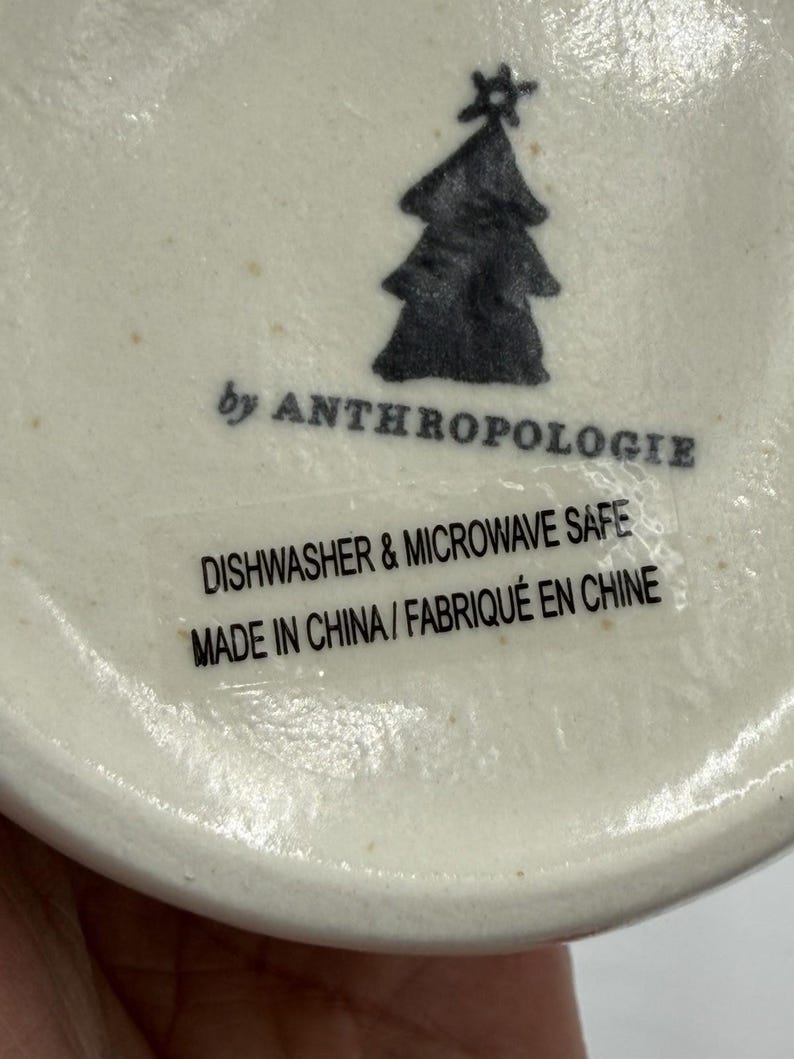 Anthropologie Cozy Home Red Village Rooftop Lid Christmas Coffee Tea Mug Rare image 9