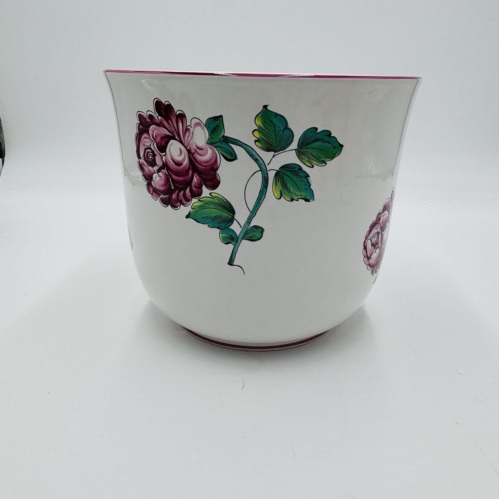 大人気☆ティファニー☆花瓶☆STRASBOURG FLOWERS☆陶器☆フラワー Tiffany & Co STRASBOURG FLOWERS Ceramic Painted Planter Vase