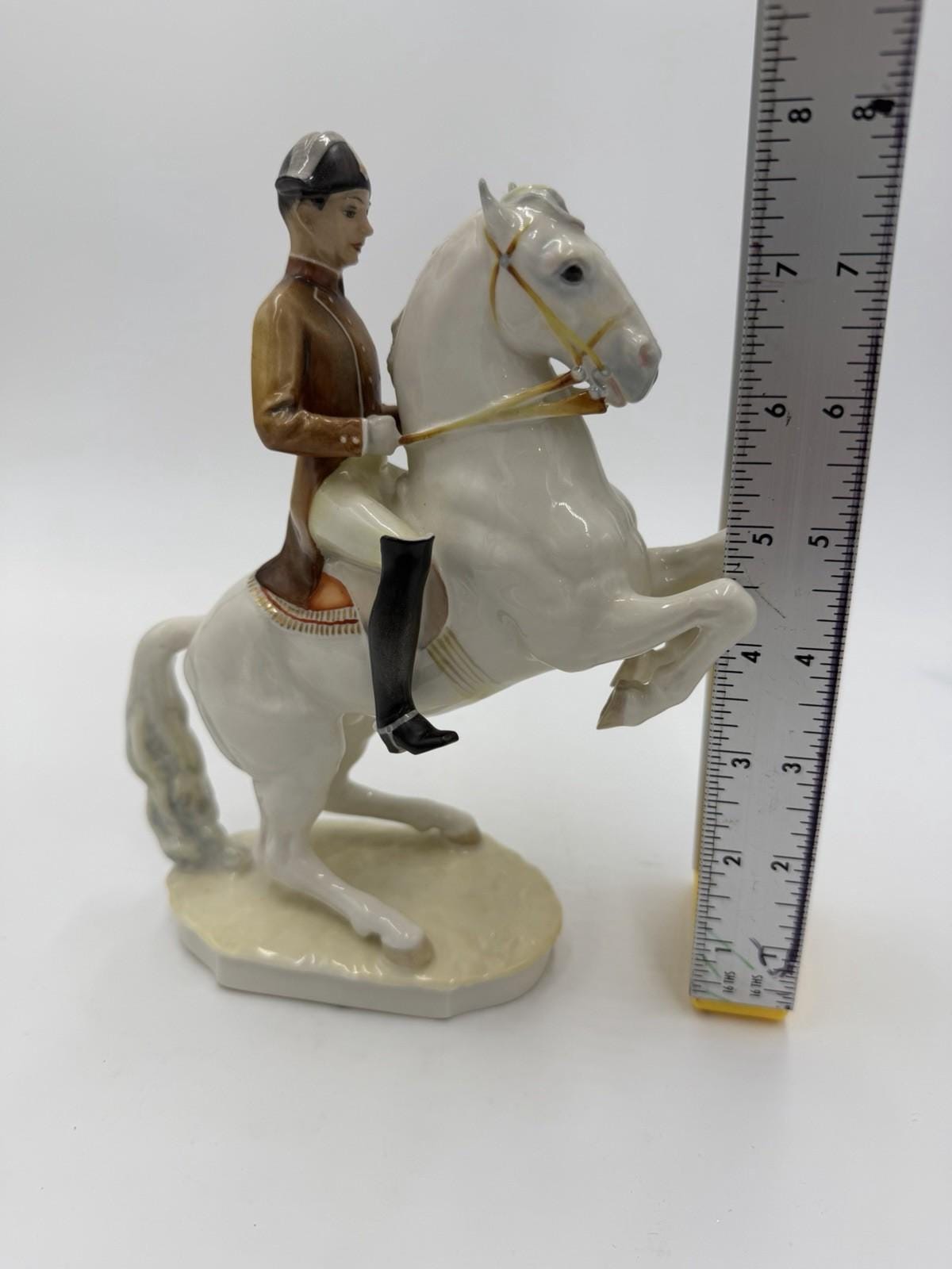 Hutschenreuther Germany Porcelain Lipizzaner Horse & Rider