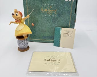 Figura de ratón Suzy Needle de Cenicienta de Disney de WDCC "Hey, We Can Do It" con certificado de autenticidad de caja