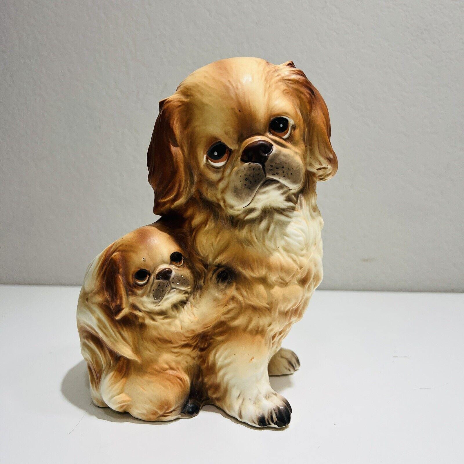 ヴィンテージ レルポ スパニエル 犬 陶器 プランター：ホーム